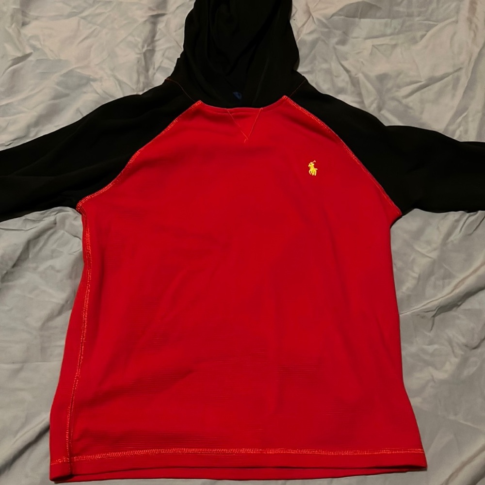 Kids polo hooded shirt, size 10-12